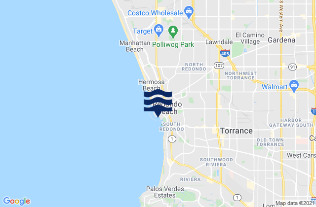 Mappa delle maree di Redondo Beach, United States