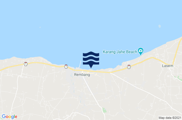 Mappa delle maree di Rembang, Indonesia