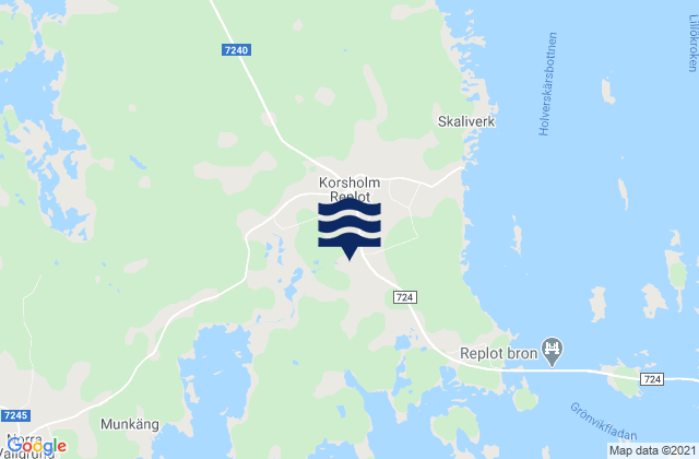 Mappa delle maree di Replot, Finland