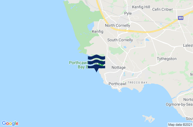 Mappa delle maree di Rest Bay Beach, United Kingdom