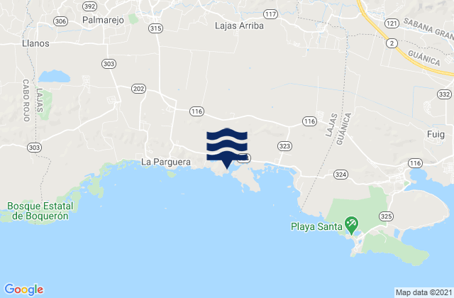 Mappa delle maree di Retiro Barrio, Puerto Rico
