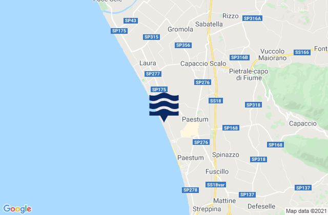 Mappa delle maree di Rettifilo-Vannullo, Italy