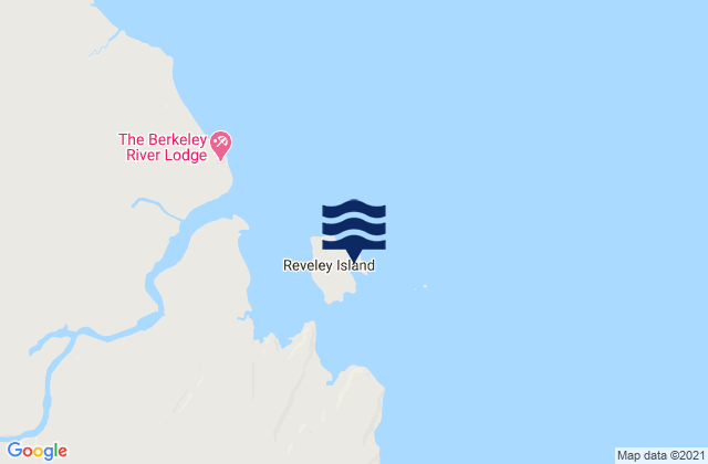 Mappa delle maree di Reveley Island, Australia