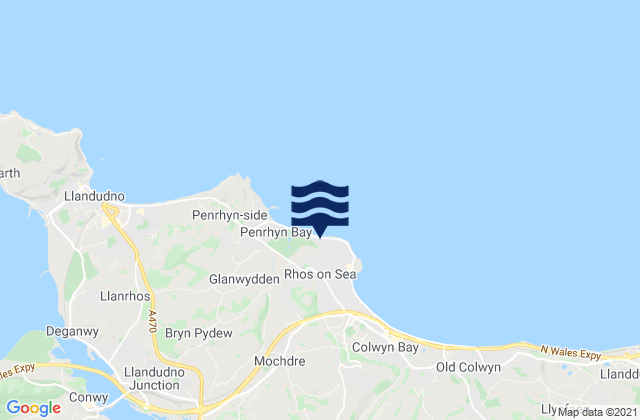 Mappa delle maree di Rhos-on-Sea, United Kingdom