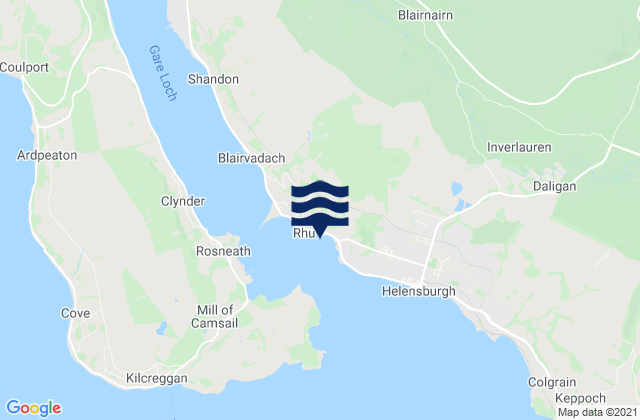 Mappa delle maree di Rhu Marina, United Kingdom