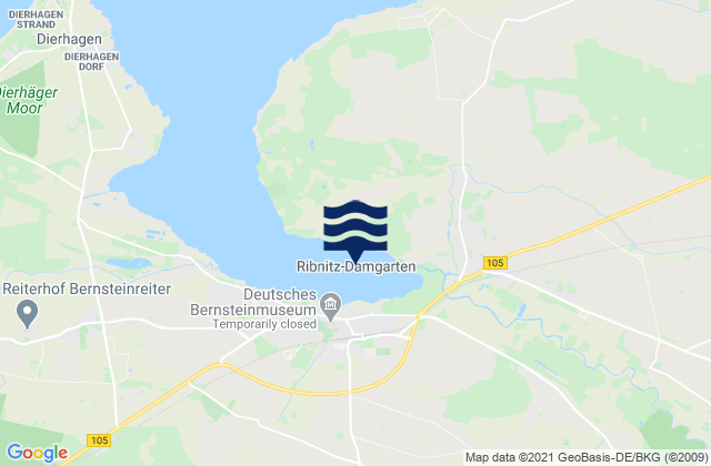 Mappa delle maree di Ribnitz-Damgarten, Denmark