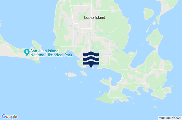 Mappa delle maree di Richardson Lopez Island, United States