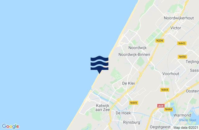 Mappa delle maree di Rijnsburg, Netherlands