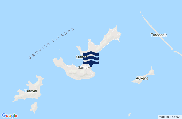 Mappa delle maree di Rikitea, French Polynesia