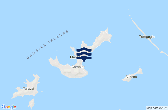 Mappa delle maree di Rikitea, French Polynesia
