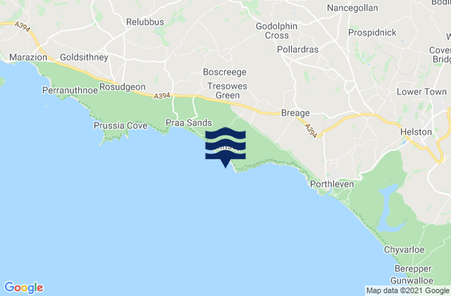 Mappa delle maree di Rinsey Head Beach, United Kingdom