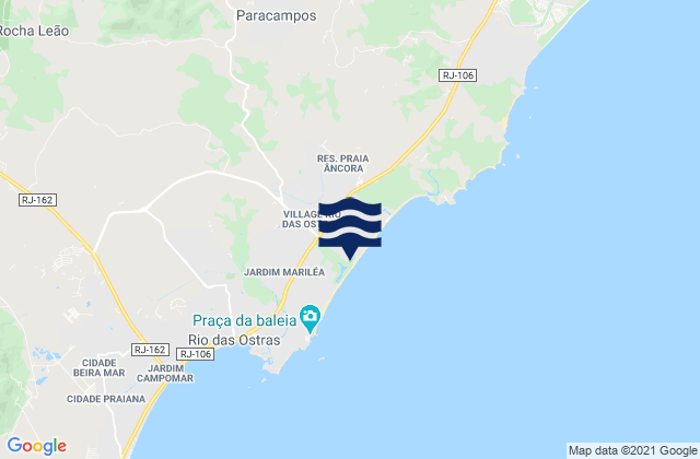 Mappa delle maree di Rio das Ostras, Brazil