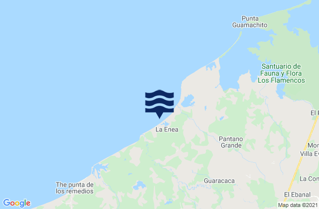 Mappa delle maree di Riohacha, Colombia