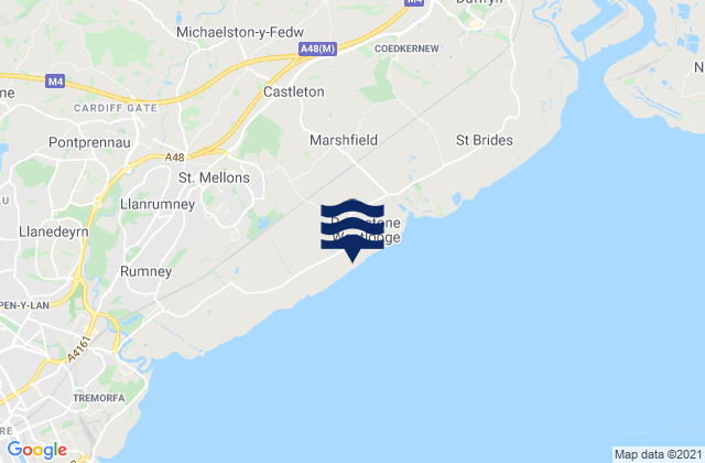 Mappa delle maree di Risca, United Kingdom