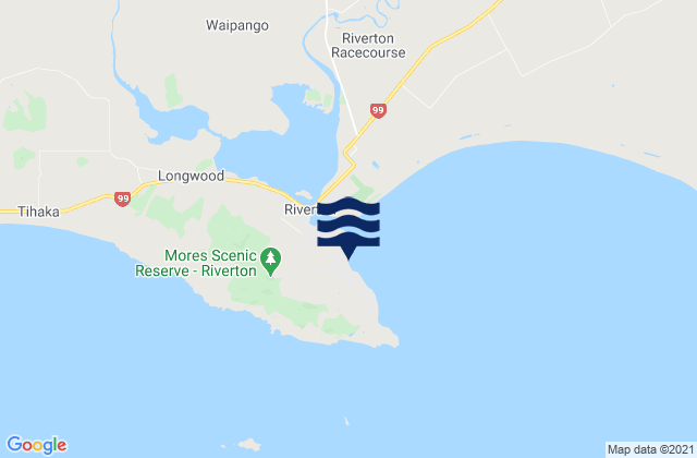 Mappa delle maree di Riverton/Aparima, New Zealand