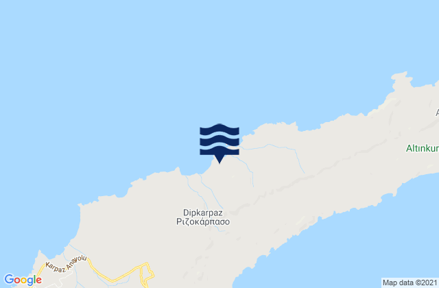 Mappa delle maree di Rizokárpaso, Cyprus