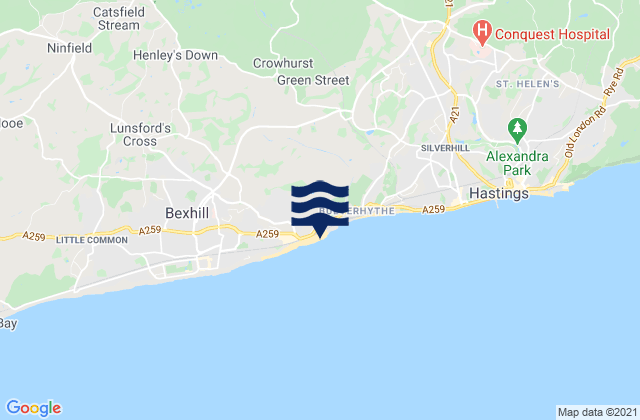 Mappa delle maree di Robertsbridge, United Kingdom