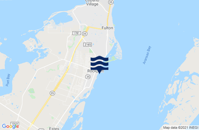 Mappa delle maree di Rockport, United States