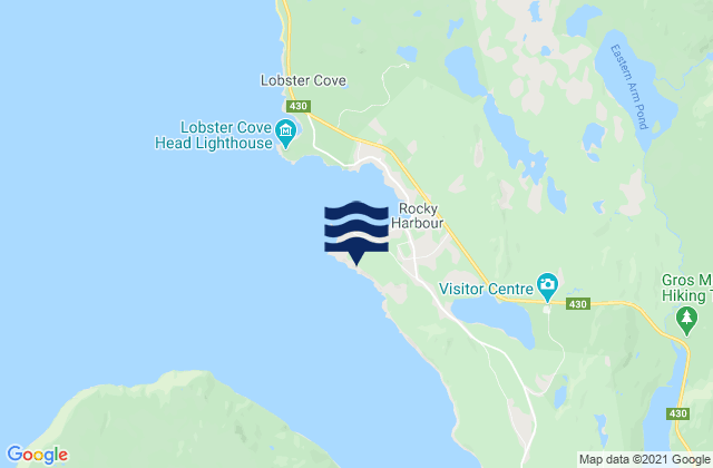 Mappa delle maree di Rocky Harbour, Canada