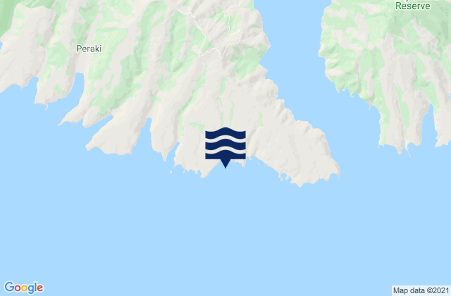 Mappa delle maree di Rocky Nook, New Zealand