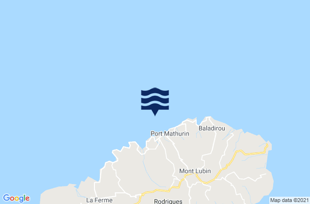 Mappa delle maree di Rodrigues MU (Port Mathurin), Reunion