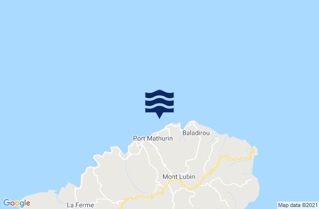 Mappa delle maree di Rodriguez Island, Reunion