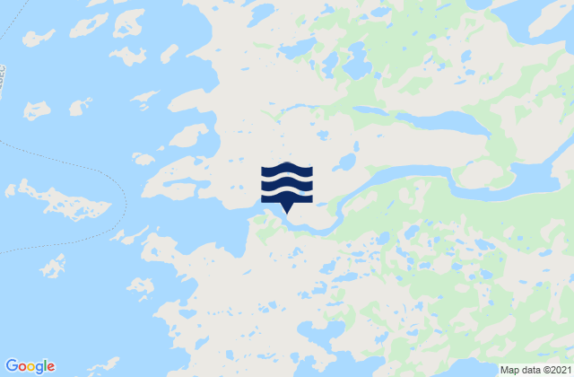 Mappa delle maree di Roggan River, Canada