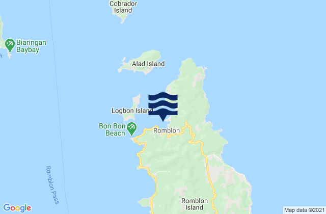 Mappa delle maree di Romblon Romblon Island, Philippines