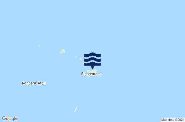 Mappa delle maree di Rongerik Atoll, Micronesia