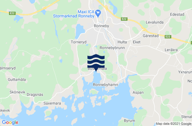 Mappa delle maree di Ronneby Kommun, Sweden