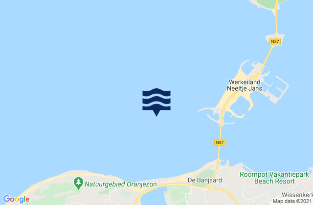 Mappa delle maree di Roompot buiten, Netherlands