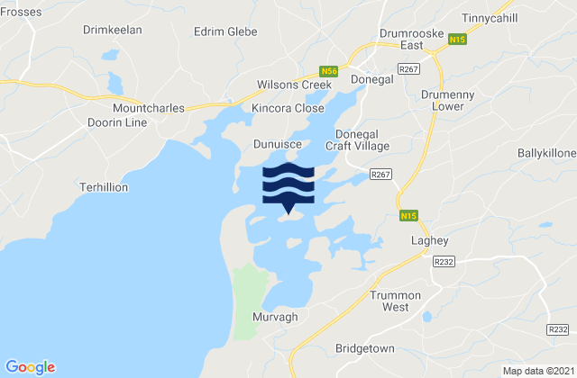 Mappa delle maree di Rooney’s Island, Ireland