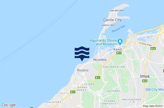 Mappa delle maree di Rosario, Philippines