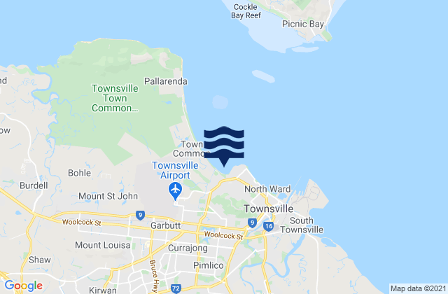 Mappa delle maree di Rose Bay, Australia