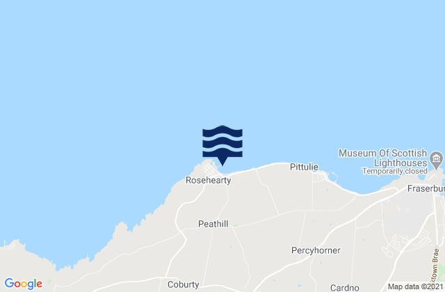 Mappa delle maree di Rosehearty Beach, United Kingdom