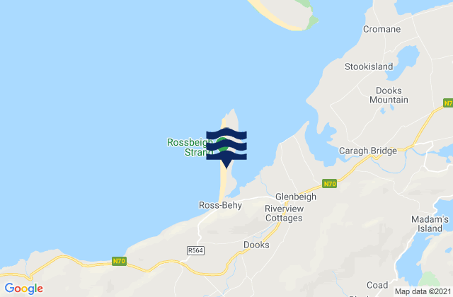 Mappa delle maree di Rossbeigh Strand, Ireland