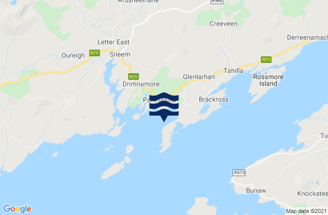 Mappa delle maree di Rossdohan Island, Ireland