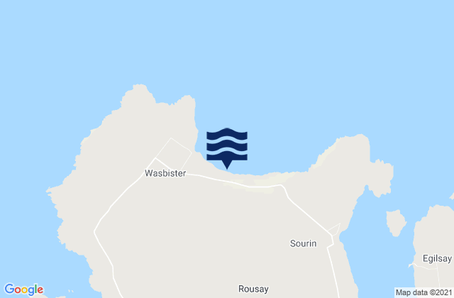 Mappa delle maree di Rousay, United Kingdom