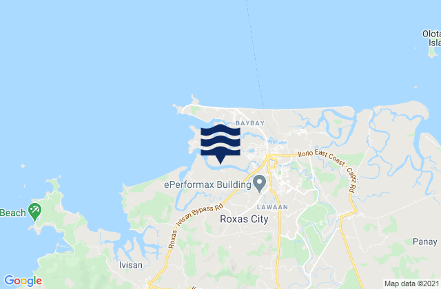 Mappa delle maree di Roxas City, Philippines