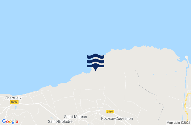 Mappa delle maree di Roz-sur-Couesnon, France