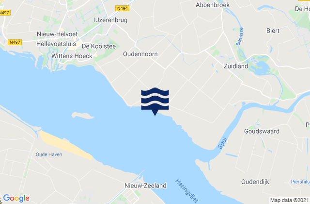 Mappa delle maree di Rozeburgsesluis Calandkanaal, Netherlands
