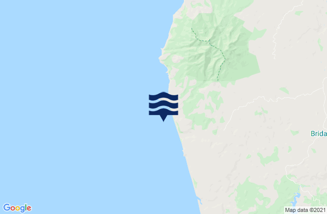 Mappa delle maree di Ruapuke Beach, New Zealand