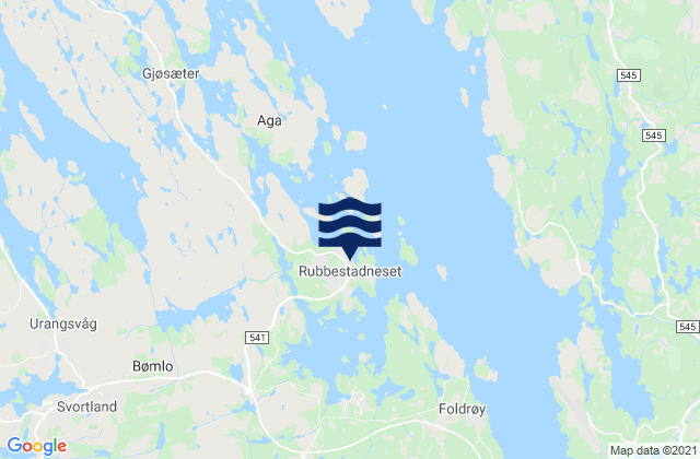 Mappa delle maree di Rubbestadneset, Norway