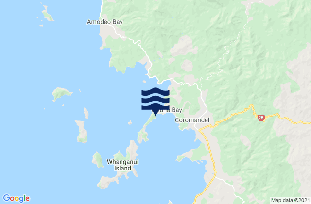 Mappa delle maree di Ruffin, New Zealand