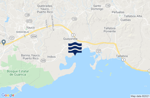 Mappa delle maree di Rufina Barrio, Puerto Rico