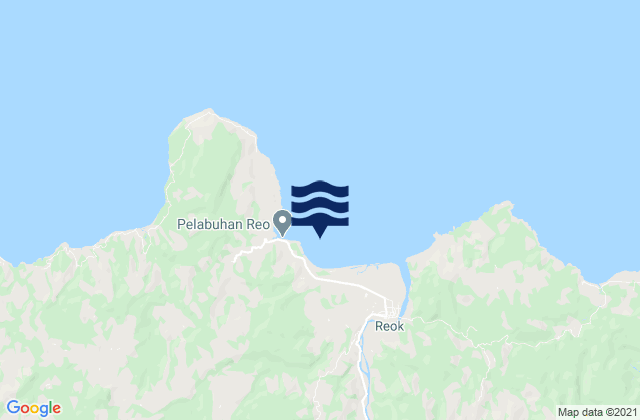 Mappa delle maree di Ruis, Indonesia