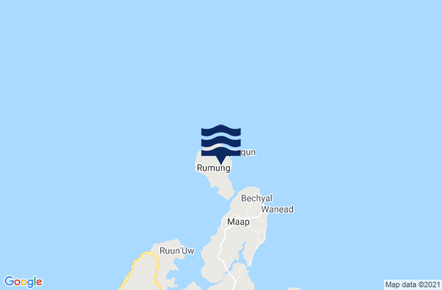 Mappa delle maree di Rumung Municipality, Micronesia