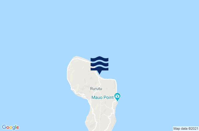 Mappa delle maree di Rurutu, French Polynesia