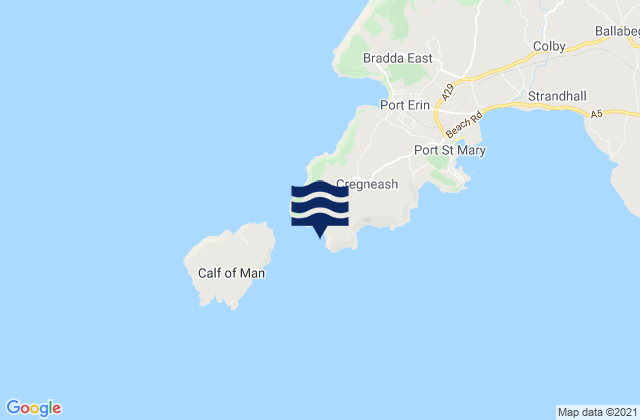 Mappa delle maree di Rushen, Isle of Man