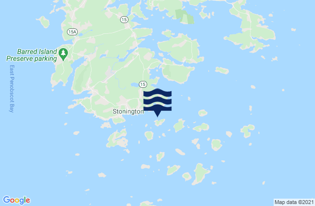 Mappa delle maree di Russ Island N of Deer Island Thorofare, United States